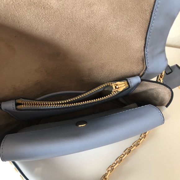 Michael Kors Blue Gold Studded Handbag - Picture 5 of 5